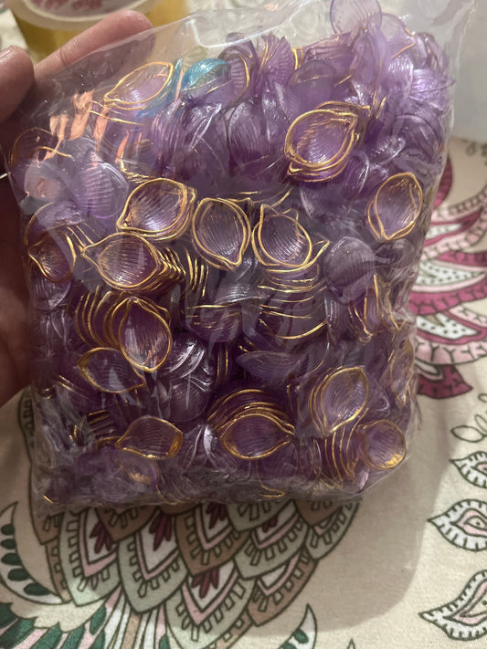 Violet crytal flower petal
