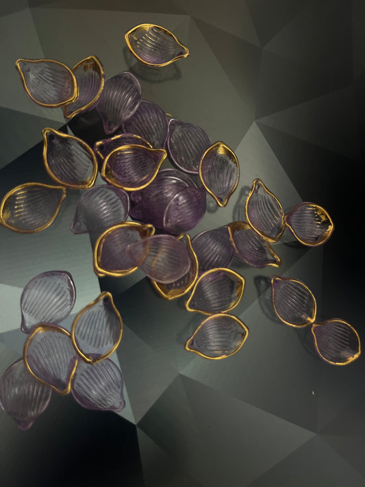 Violet crytal flower petal