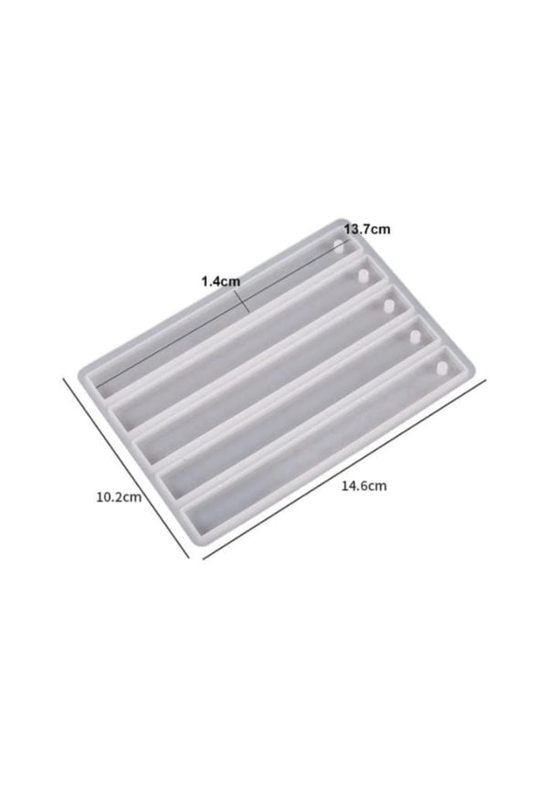 5 cavity rectangle bookmark mould