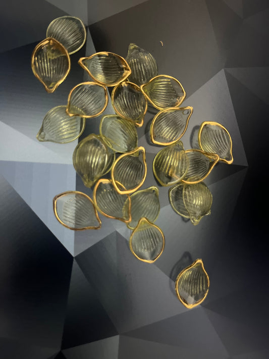 Olive green Crystal flower petal
