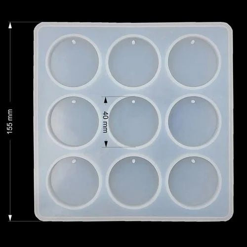 9 cavity round keychain mould