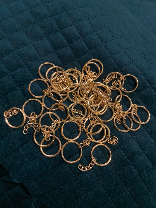 Golden Premium Keychains with jumpring (10pc)