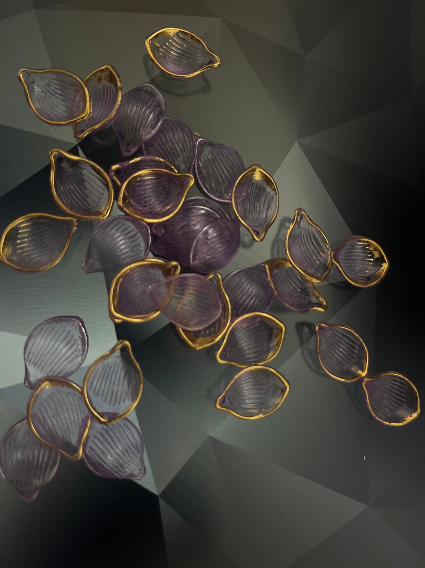 Violet crytal flower petal