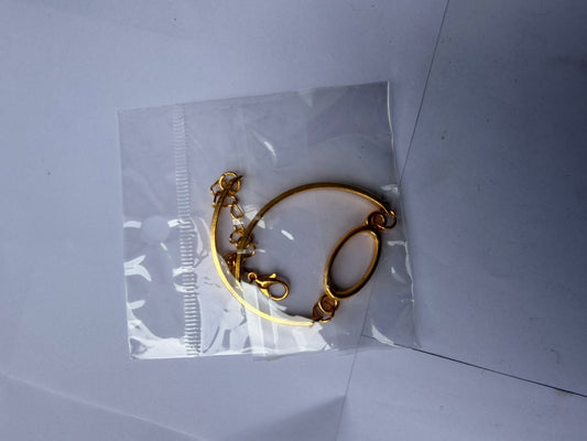 Oval Shape Golden Bracelet