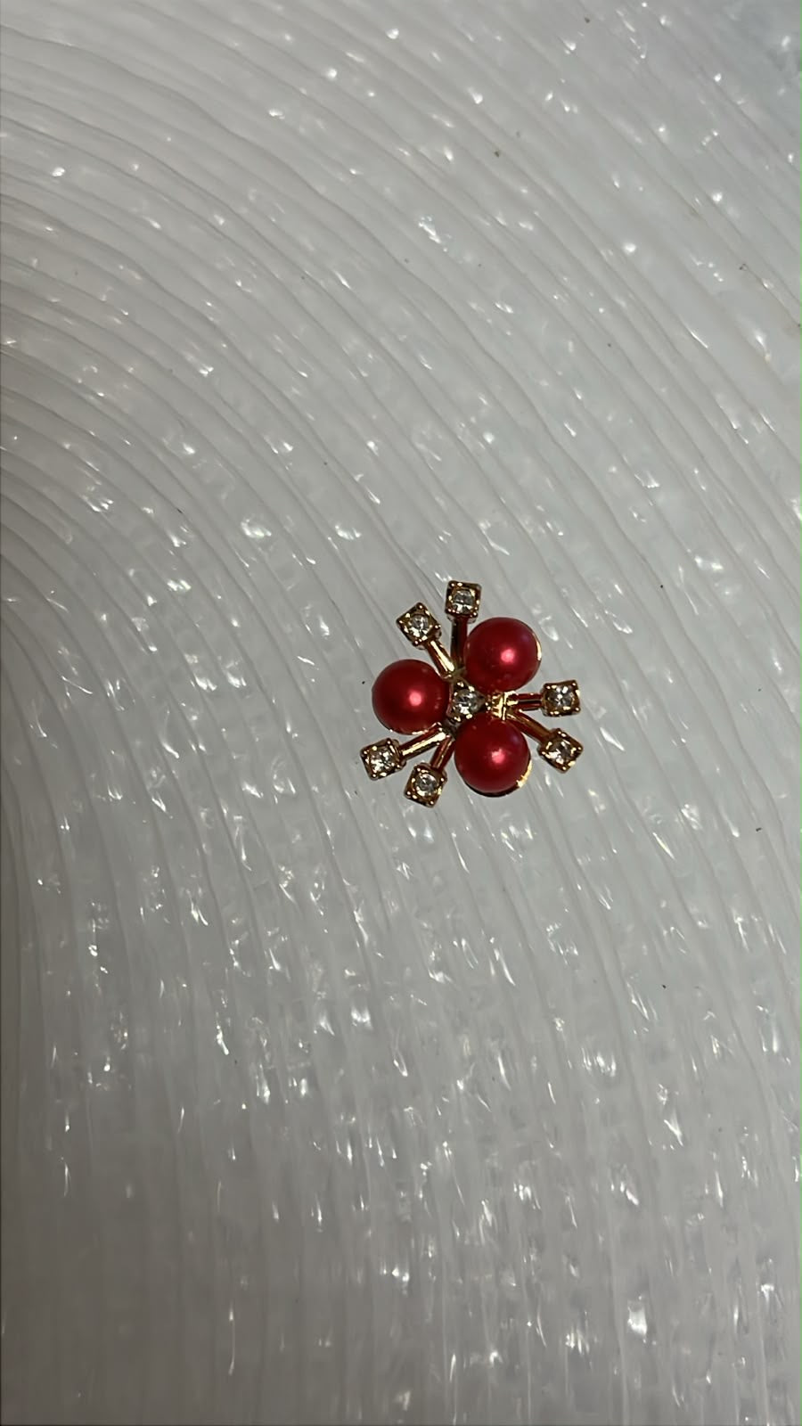 Red Flower Beads ( 4 piece )