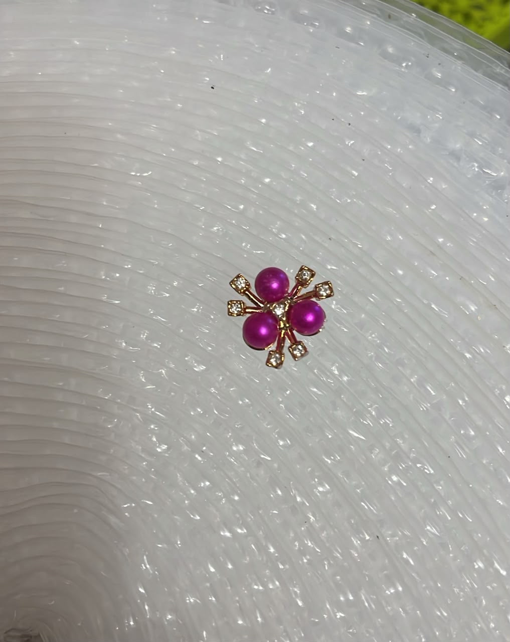 Pink Flower Beads ( 4 piece )
