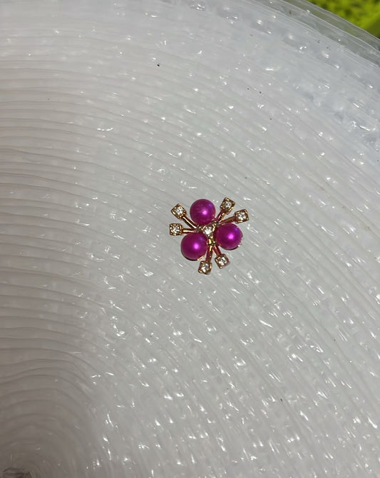 Pink Flower Beads ( 4 piece )