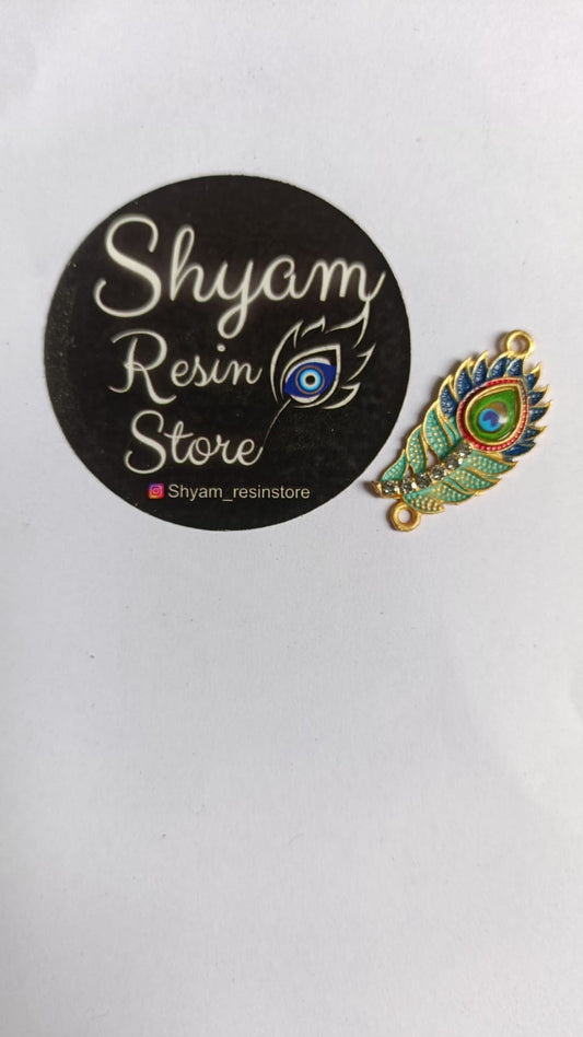 Peacock feather charm