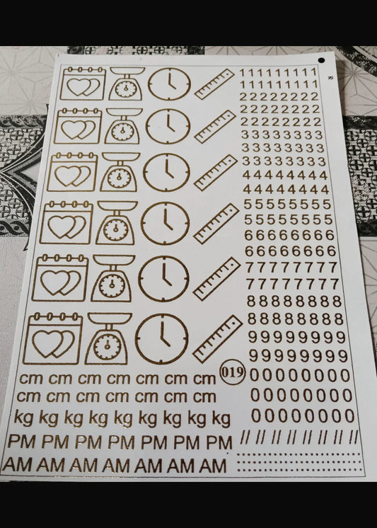 Embossed Golden Sticker - Shyamresinstore
